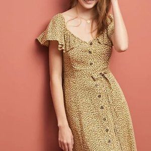 Anthropologie Leopard Print Bolano Dress